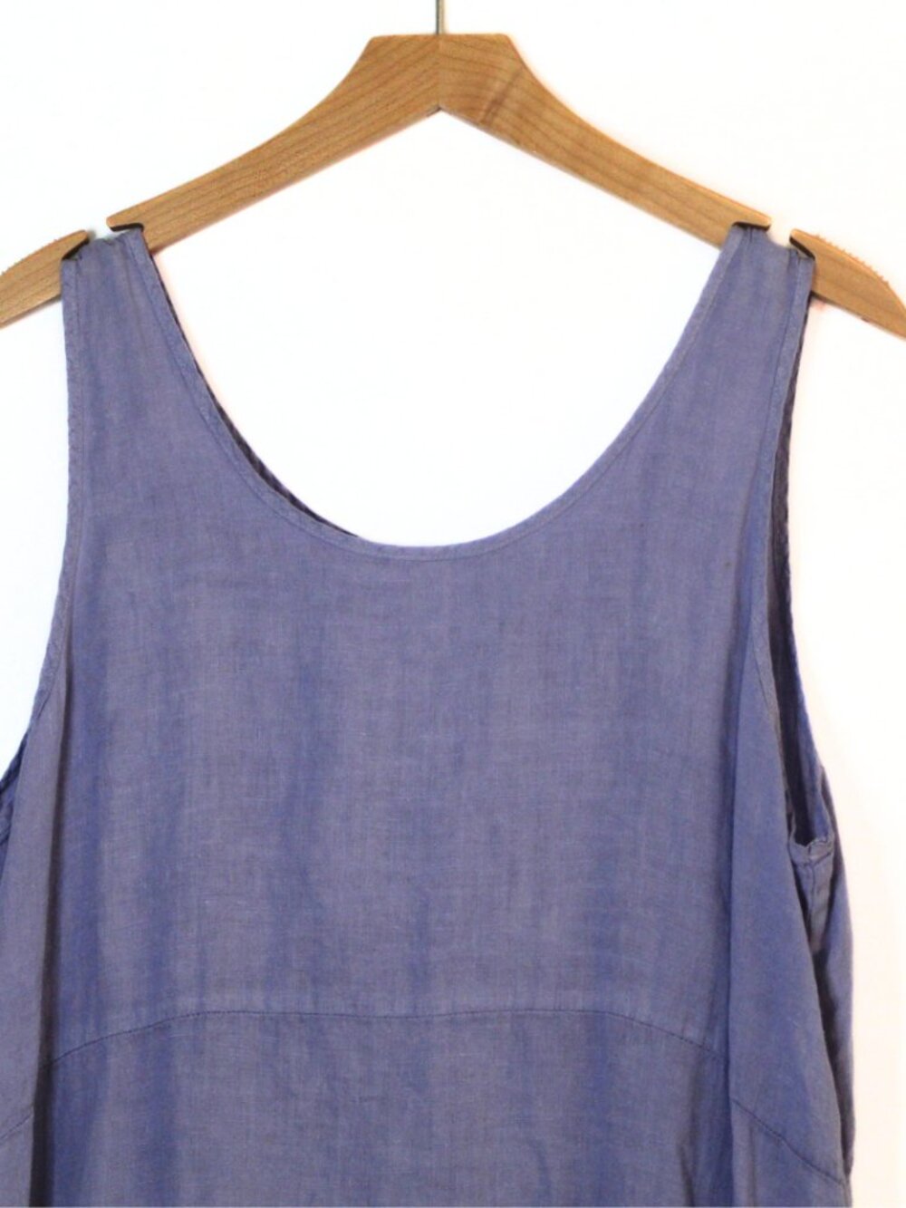 Vintage Blue Fish women's dress size 1 lavender linen natural fiber sleeveless - Picture 3 of 11